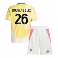 Camiseta Juventus Douglas Luiz #26 Visitante Equipación para niños 2024-25 manga corta (+ pantalones cortos)